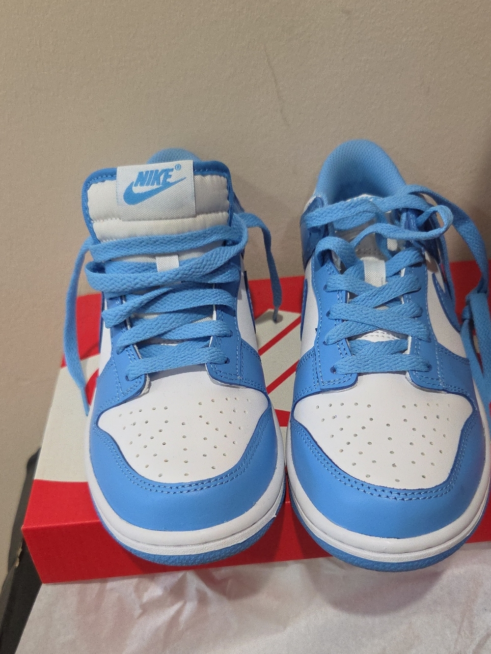 Nike Kids Low-Top Sneakers in Sky Blue and White